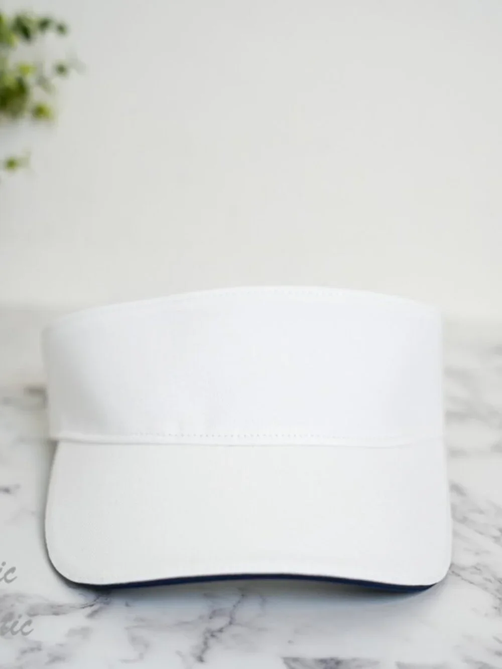Tory Burch Sport Visor Performance Embroidered Big Logo Snow White NWT